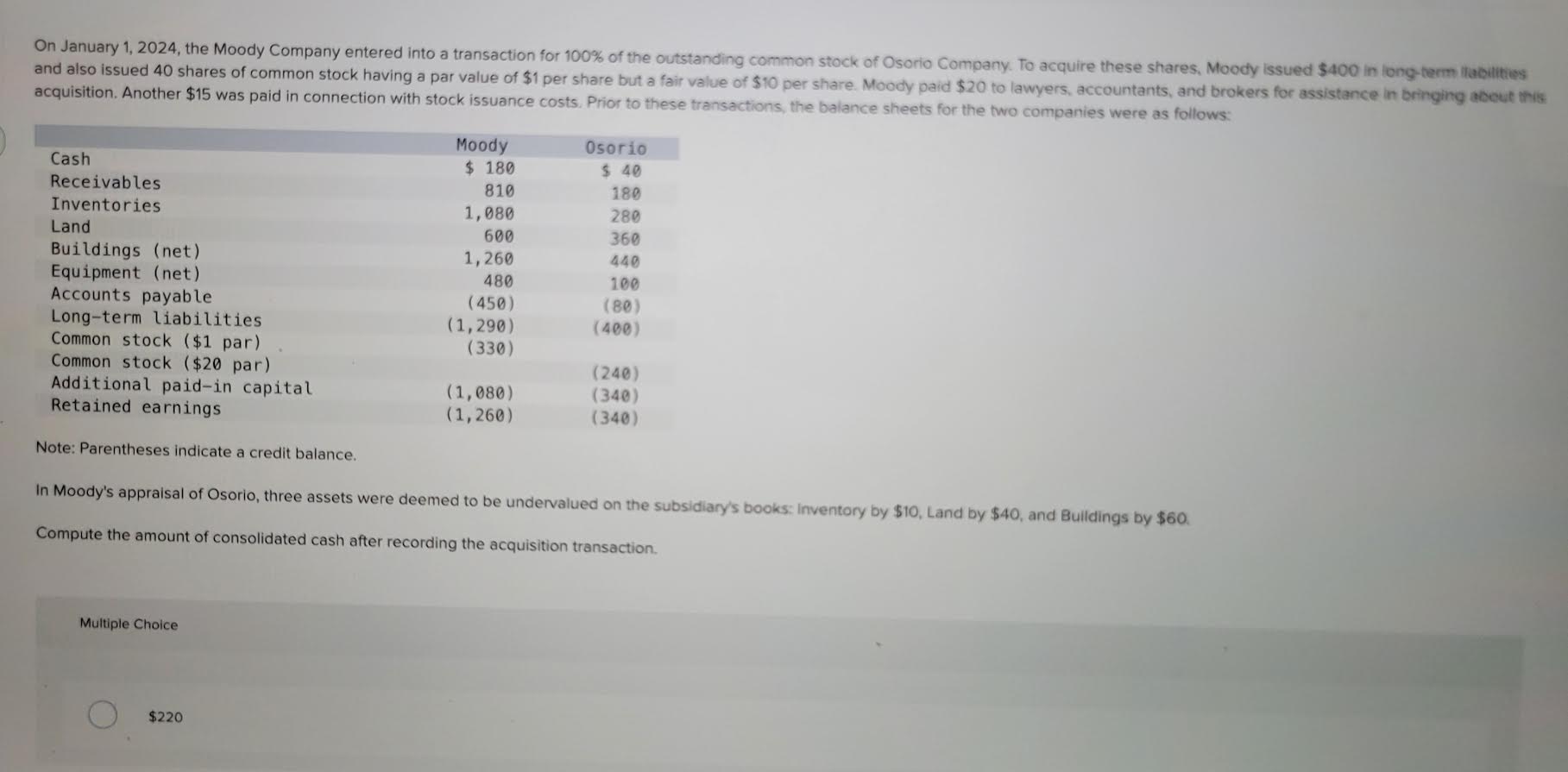 acquisition. Another \ ( \ $ 1 5 \ ) was paid in