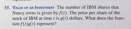 Value o f a n Investment The number o f IBM
