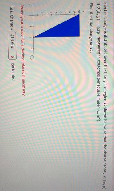 Electric charge is distributed over the