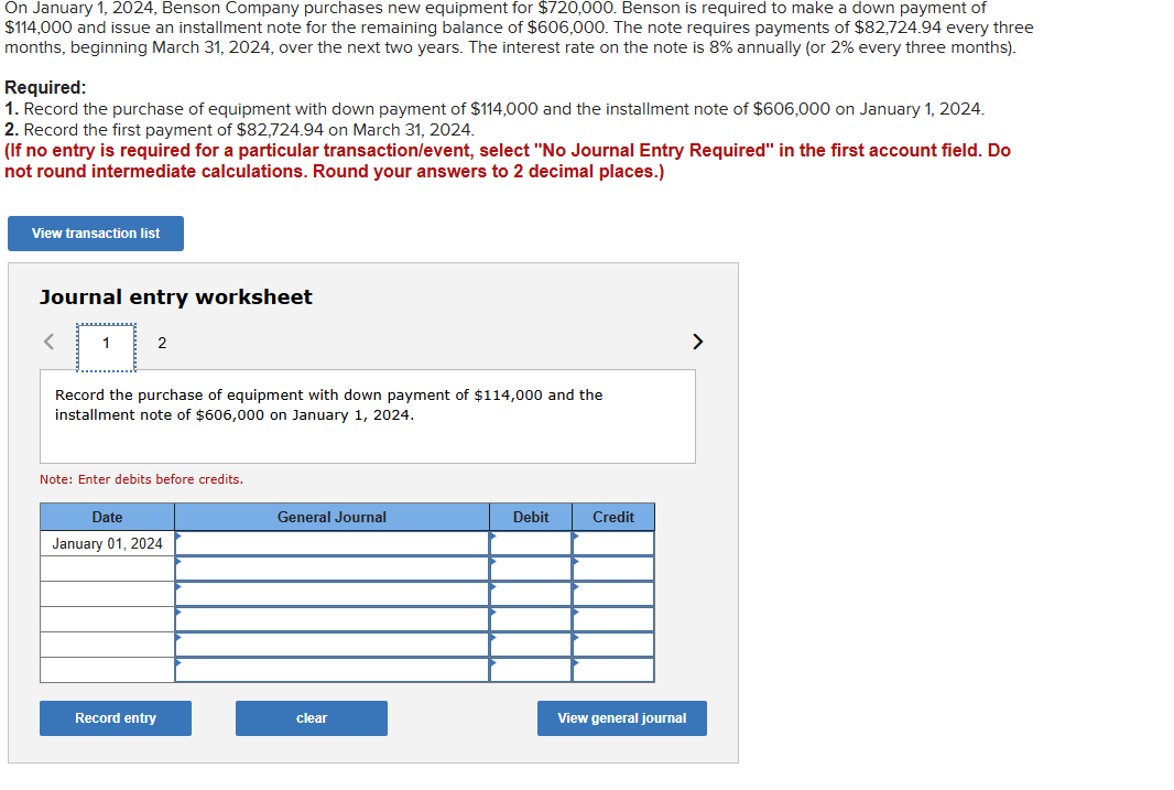 O n January 1 , 2 0 2 4 , Benson Company