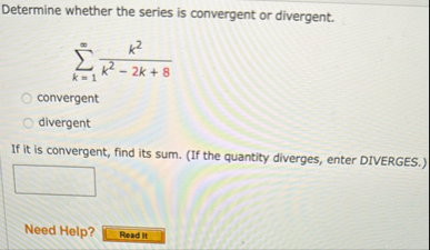 Determine whether the series is convergent or