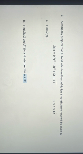 A company projects that its total sales in