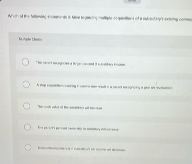 Which of the following statements is false