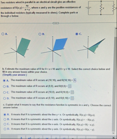 Two resistors wired in parallel in an electrical