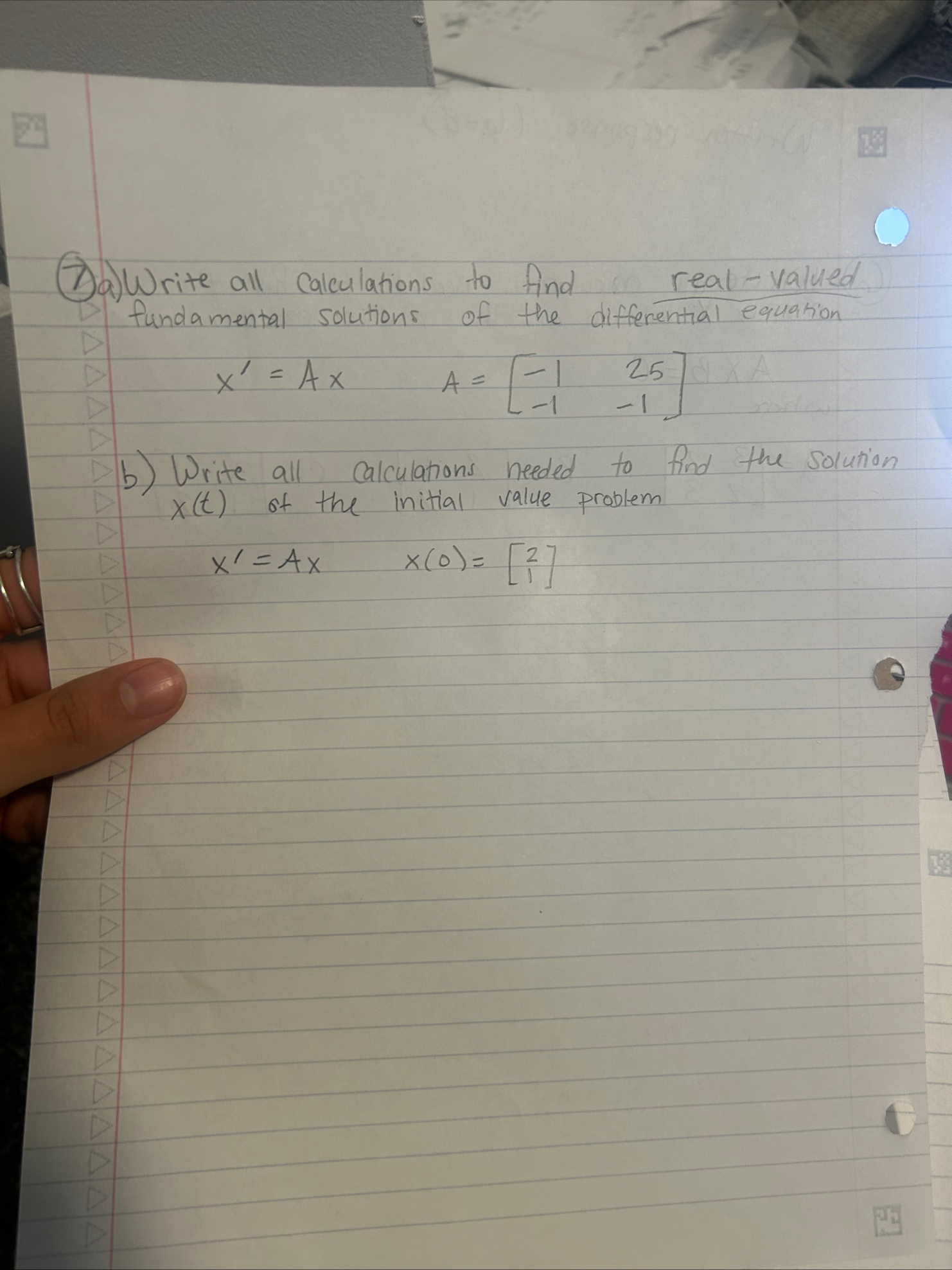 ( 7 ) Write all calculations to find real -