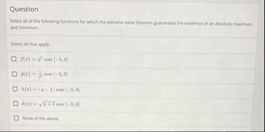 Question Select all br the following functions