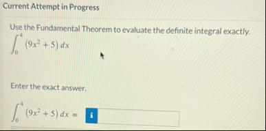 Current Attempt in Progress Use the Fundamental