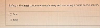 Safety is the least concern when planning and