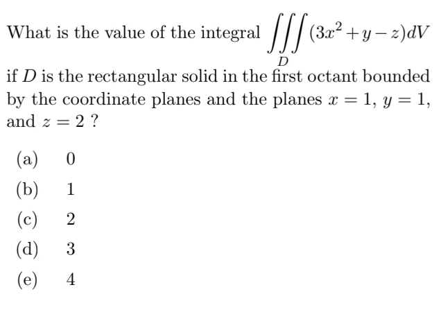 What is the value of the integral D ( 3 x 2 + y -