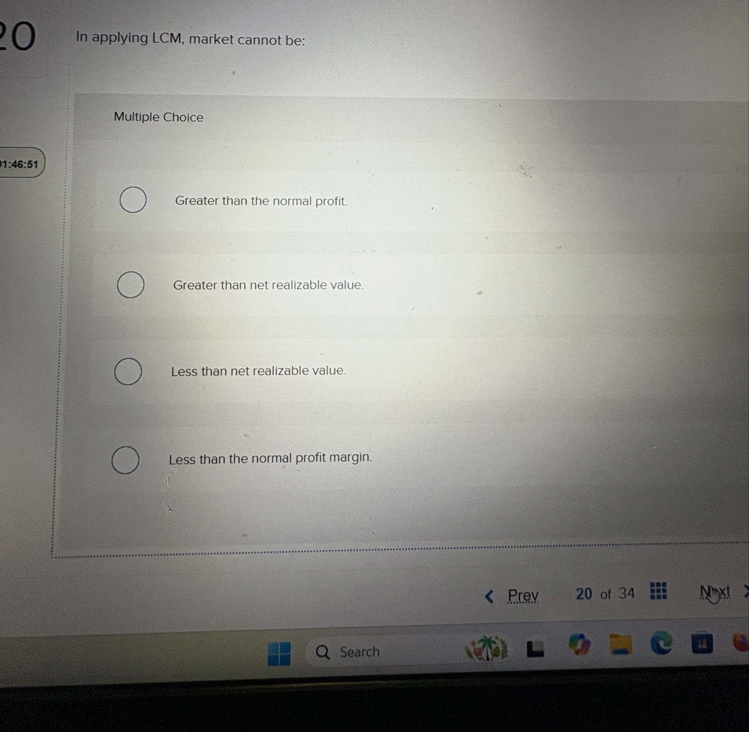 In applying LCM, market cannot be: Multiple