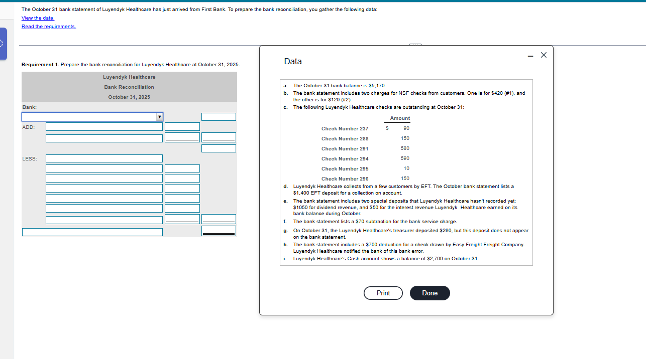 View the data. Read the requirements. Requirement