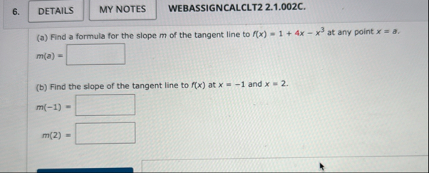 WEBASSIGNCALCLT 2 2 . 1 . 0 0 2 C . ( a ) Find a