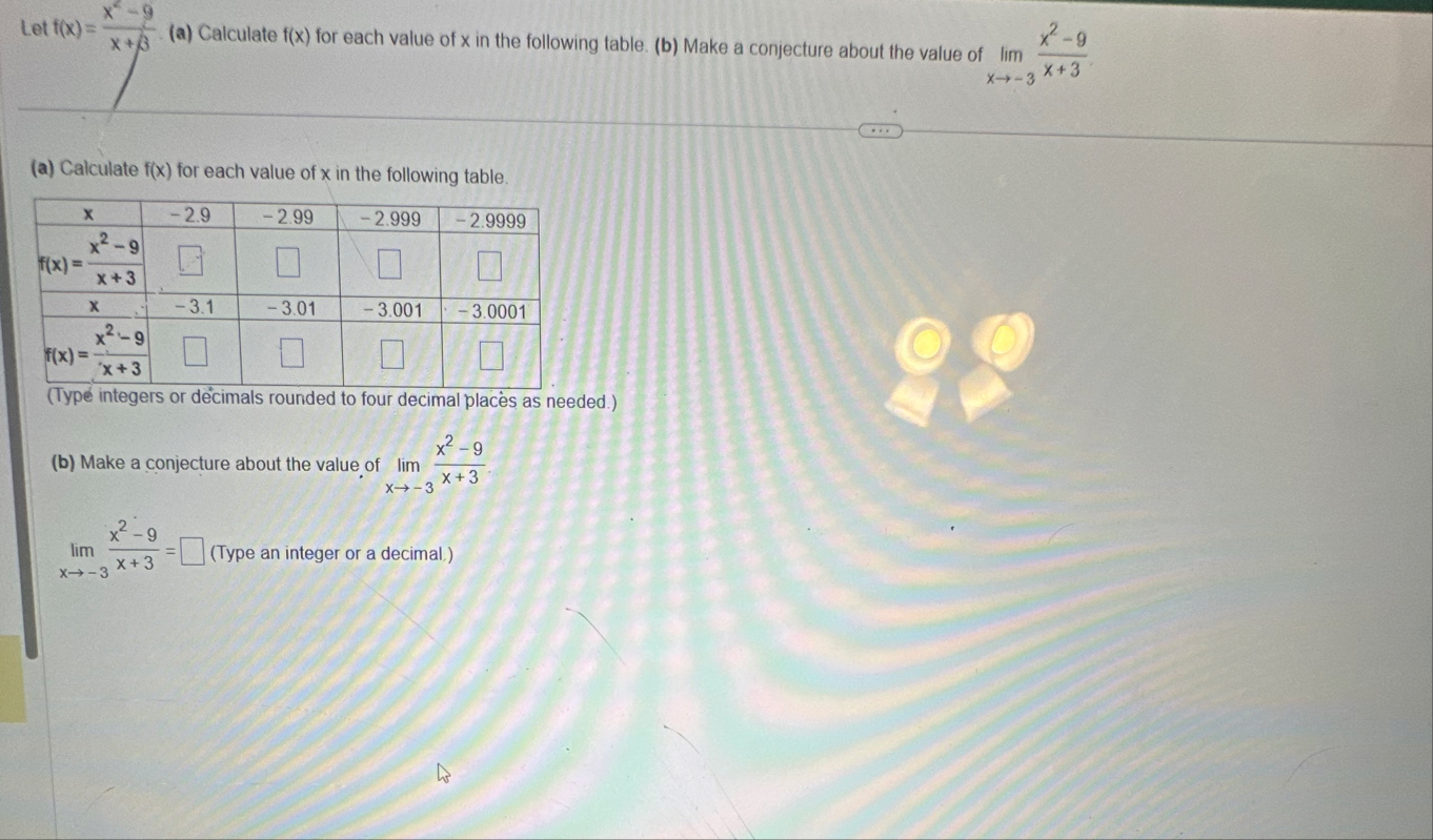 SHOW ME FULL STEPS AND WORK Let f ( x ) = x 2 - 9