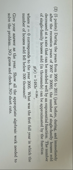 ( 2 ) ( 5 points ) During the years from 2 0 0 5