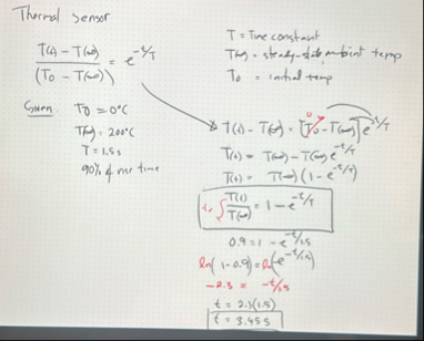 Therenal sensor T ( A ) - T ( B ) ( T 0 - T ( - )