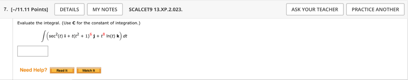 [ - / 1 1 . 1 1 Points ] SCALCET 9 1 3 . XP . 2 .