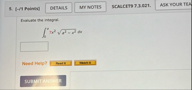 [ - / 1 Points ] SCALCET 9 7 . 3 . 0 2 1 .