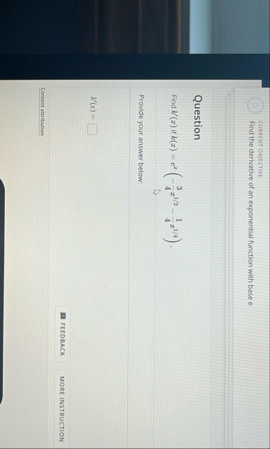 CURRENT OBJECTIVE Find the derivative of an
