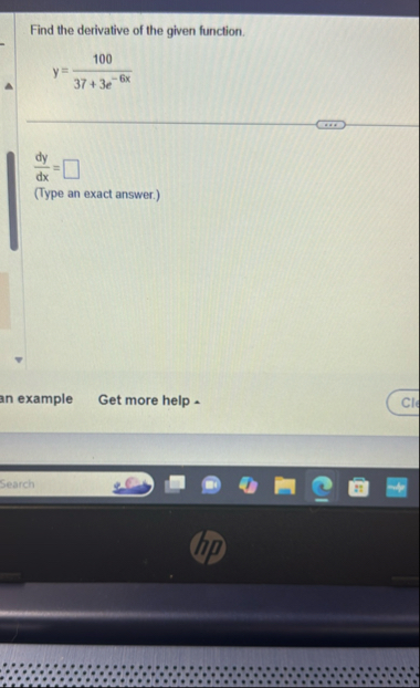 Find the derivative of the given function. y = 1