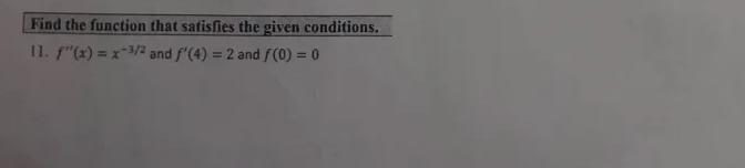 Find the function that satisfies the given