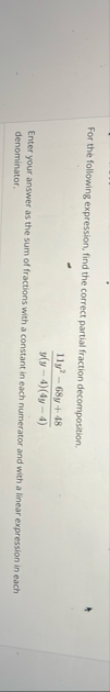 For the following expression, find the correct