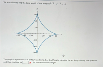 We are asked to find the total length of the