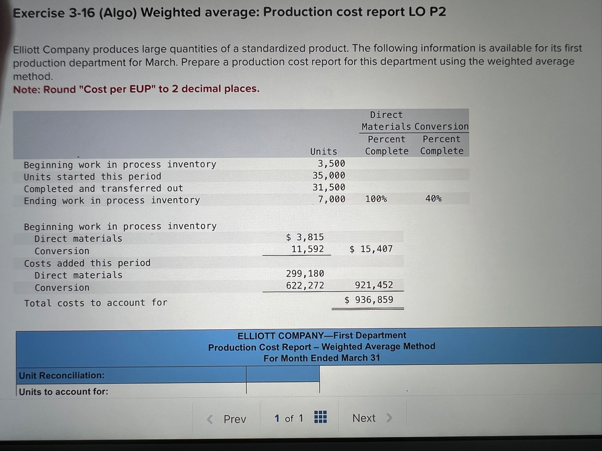 Dyerline the missing values for coversion in cost