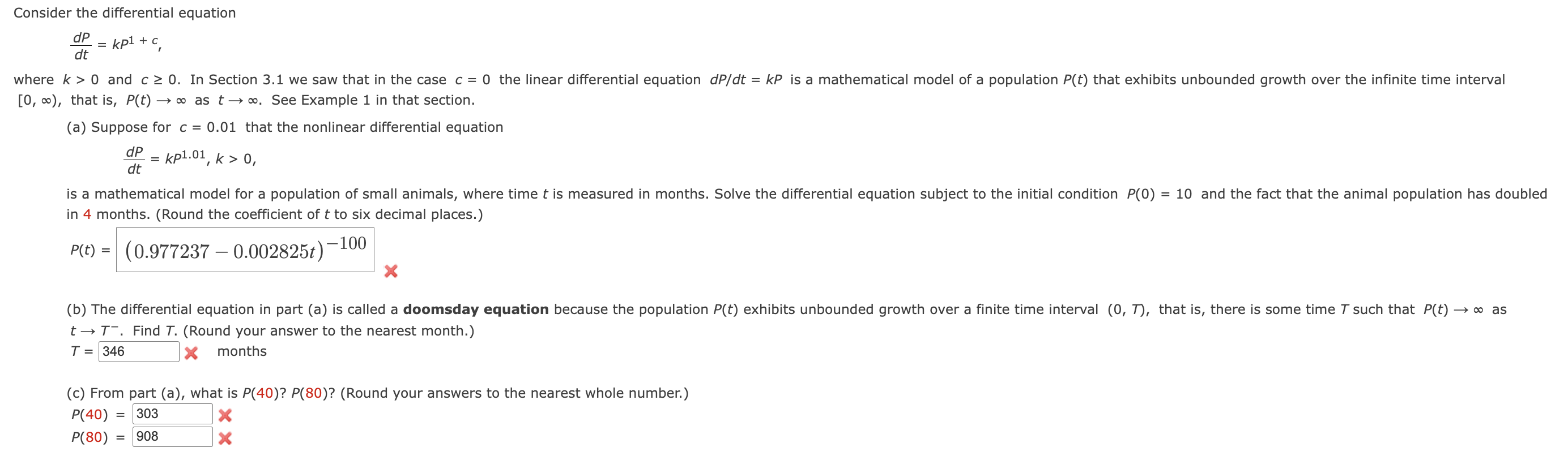 Consider the differential equation d P d t = k P