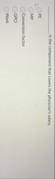 is the component that covers the physician's