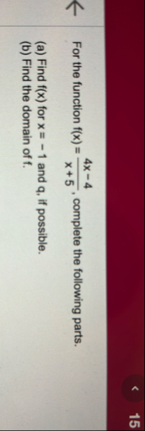 1 5 For the function f ( x ) = 4 x - 4 x 5 ,