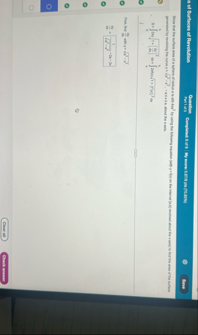 s of Surfaces of Revolution Question Patt 1 efs