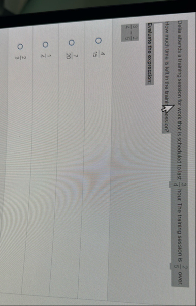 Delia attends a training session for work that is