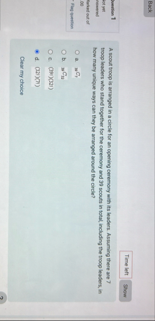 Back Juestion 1 lot yet nswered Marked out of . 0