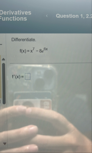 Derivatives unctions Question 1 , 2 . 2