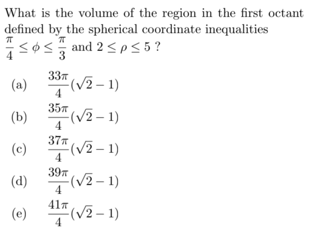 What is the volume of the region in the first