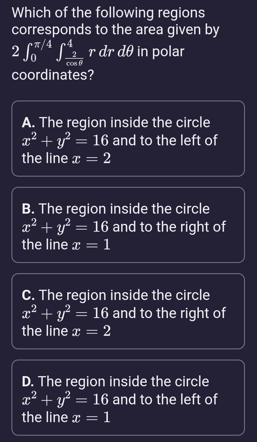 Which of the following regions corresponds to the