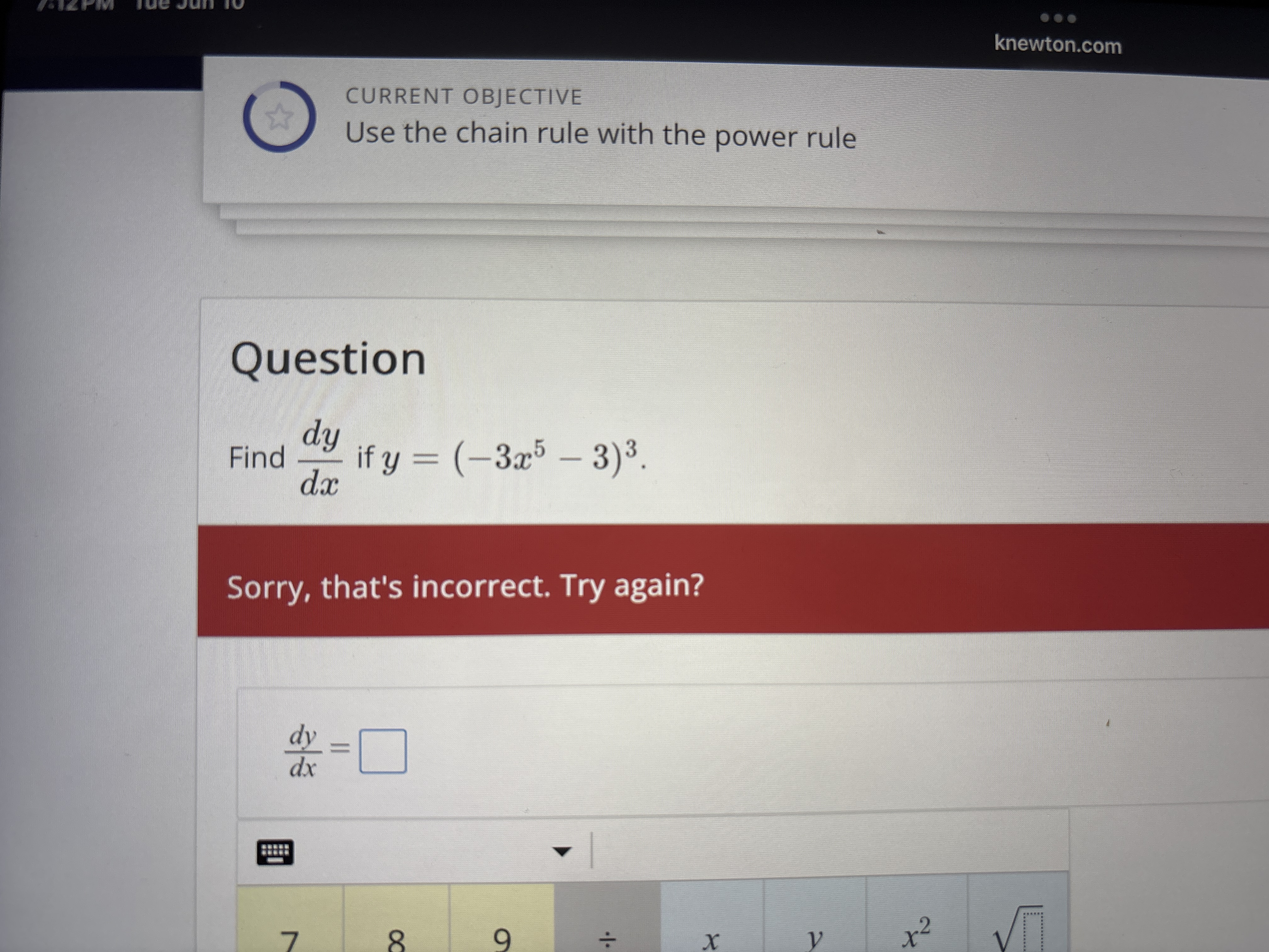 knewton.com CURRENT OBJECTIVE Use the chain rule