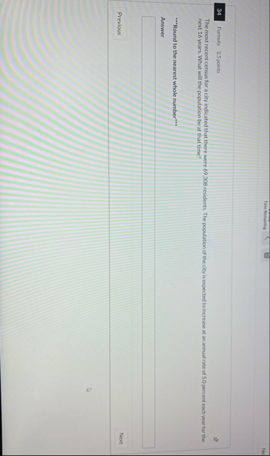 Time Remainly Ne 3 4 Formula 2 . 5 points The