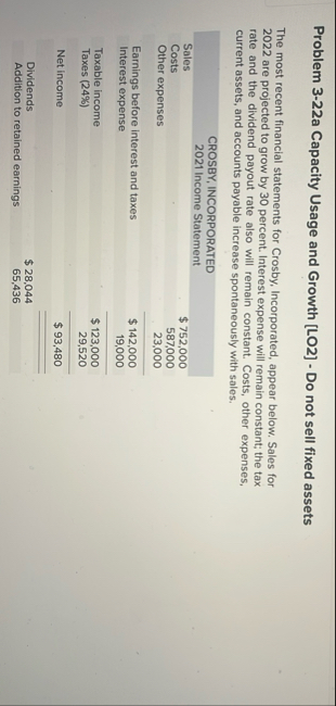 Problem 3 - 2 2 a Capacity Usage and Growth [ LO