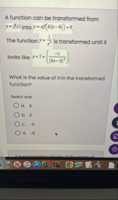 A function can be transformed from y = f ( x )