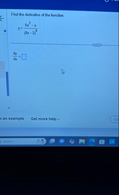 Find the derivative of the function. y = 6 x 2 -