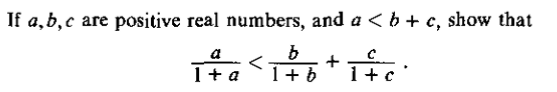 I f a , b , c are positive real numbers, and a 1