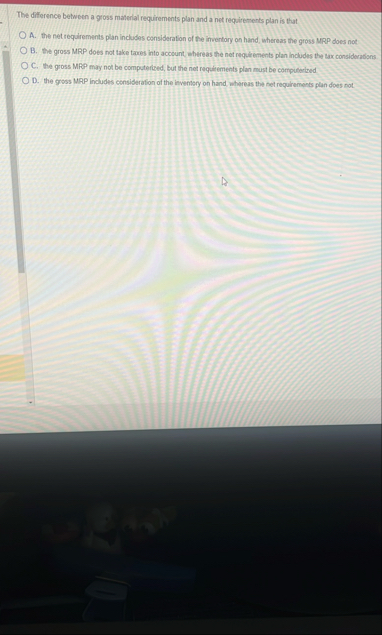 The difference between a gross material