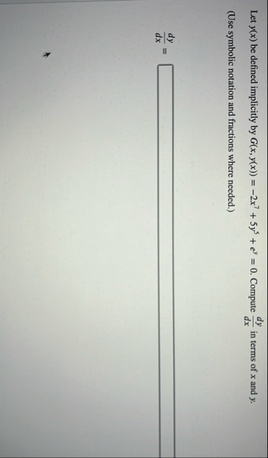 Let y ( x ) be defined implicitly by G ( x , y (