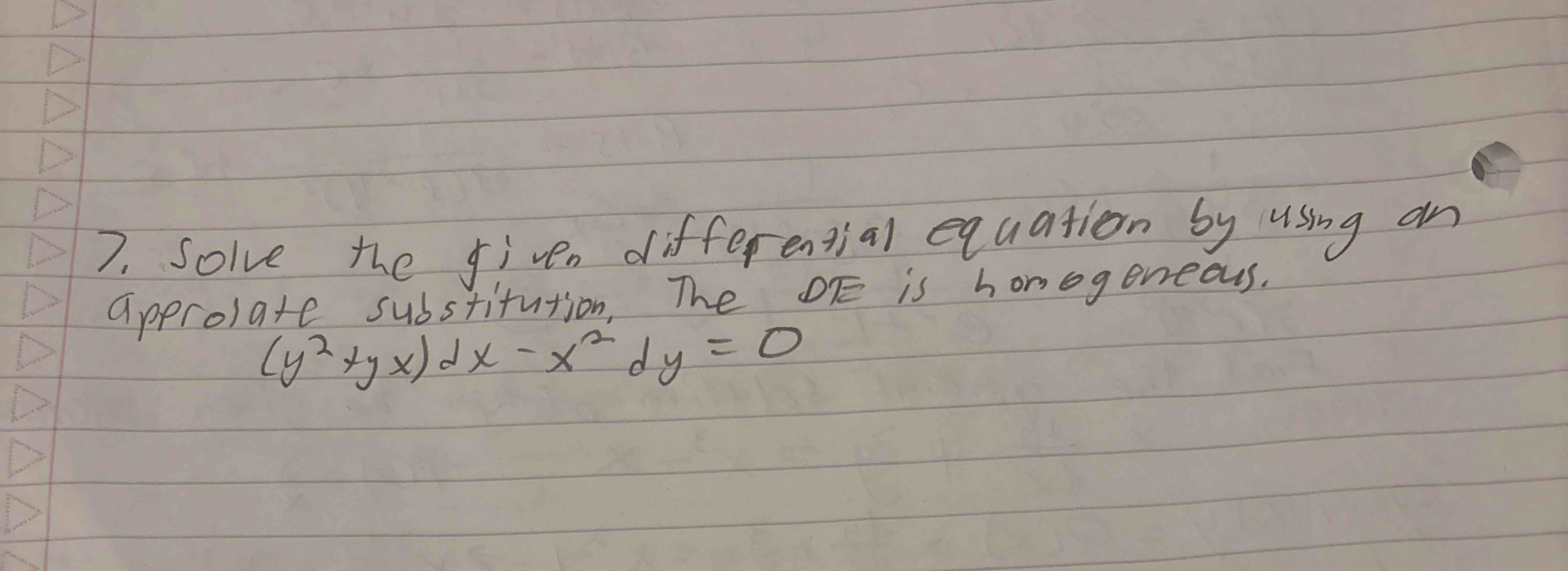 Solve the given differential equation b y using a