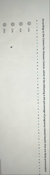 According to the Centers for Disease Control,