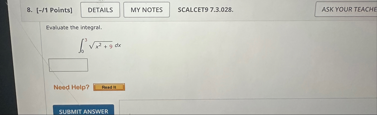 [ - / 1 Points ] SCALCET 9 7 . 3 . 0 2 8 . ASK