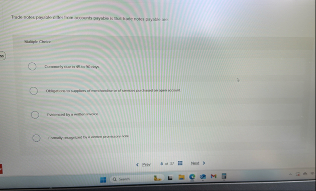 Trade notes payable differ from accounts payable