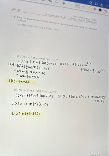 MAC 2 3 1 1 B ( 7 ) 4 . provided. ( a ) f ( x ) =