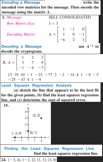i n relation t o linear algebra please show work